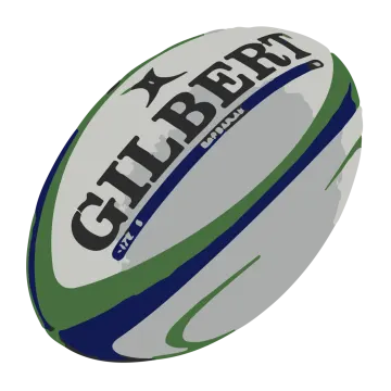 a rugby ball on a white background