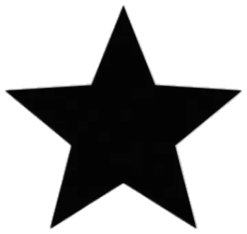 a black star on a white background