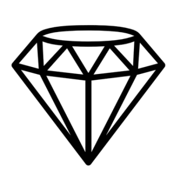 a black and white diamond logo