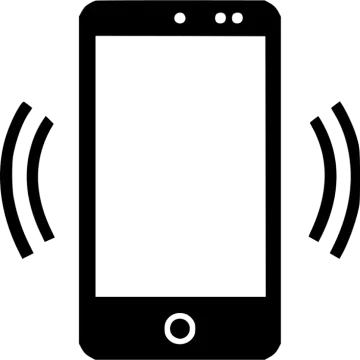 a black and white icon of an iphone