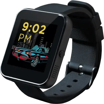 a smart watch with an image of a car