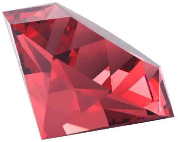 a red diamond on a white background