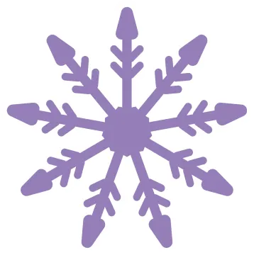 a purple snowflake