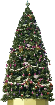 a christmas tree with ornaments on it