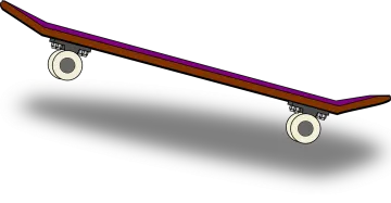 a skateboard with wheels on it