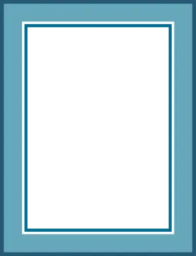 a blue frame with a white background