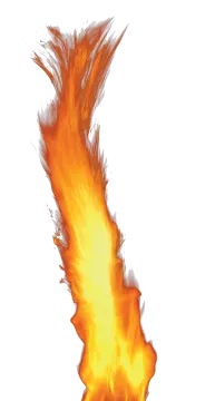 a fire burning on a white background