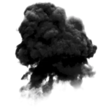 a black cloud of smoke on a white background