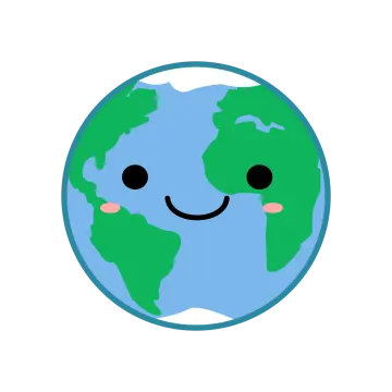 the earth with a smile on it