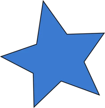 a blue star on a white background