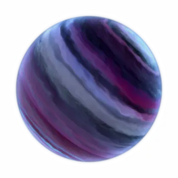 a purple and blue sphere on a white background