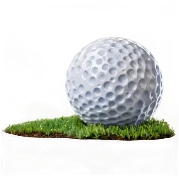 a golf ball sitting on top of some grass