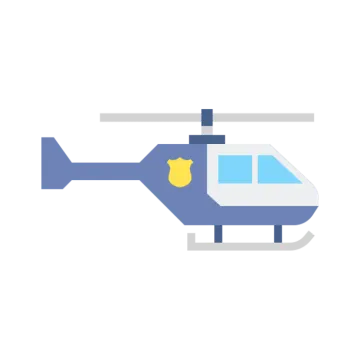 a helicopter icon on a white background