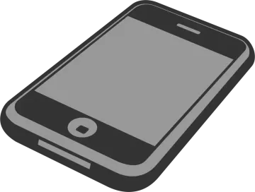 a black and white image of an iphone