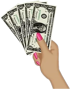 a hand holding a bunch of money
