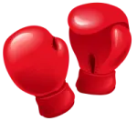 a pair of red boxing gloves