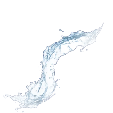 water splash on white background