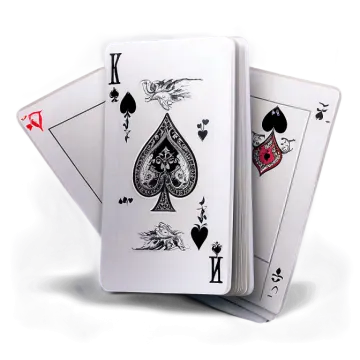 a pair of playing cards on a white background