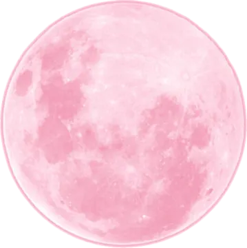 a pink moon on a white background