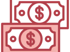 two stacks of money