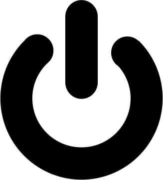 a black and white power button
