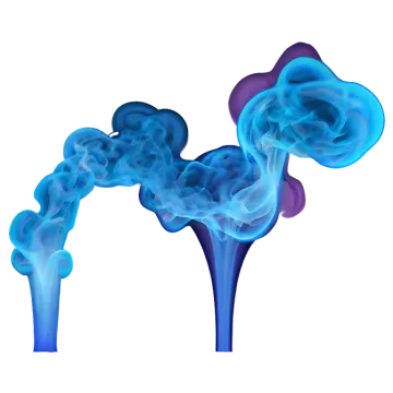 blue smoke on a white background