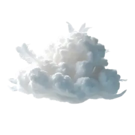 a white cloud is floating in the air