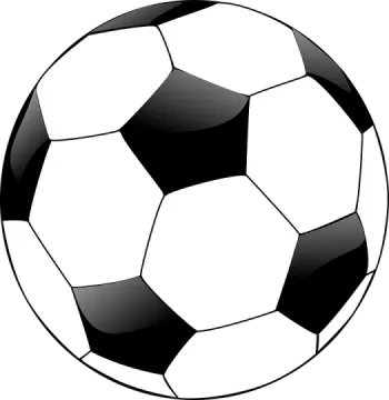 a black and white soccer ball