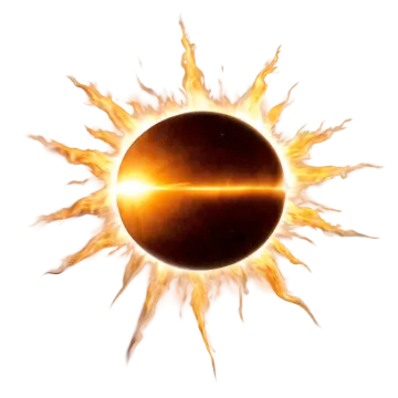 an image of a sun with fire coming from it
