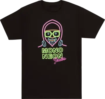a black t - shirt with the word neon on it