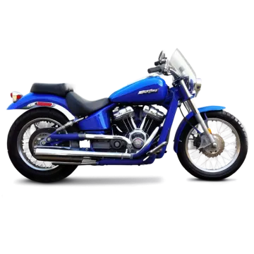 a blue motorcycle on a white background
