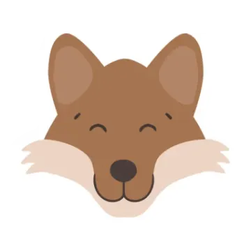 an illustration of a fox's head