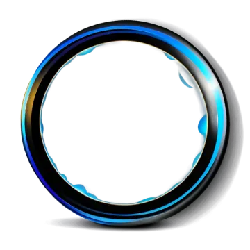 a black and blue ring on a white background