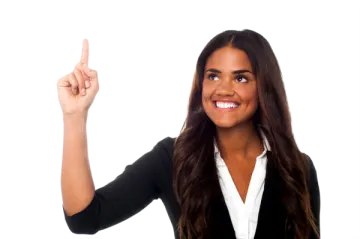 a woman with long brown hair