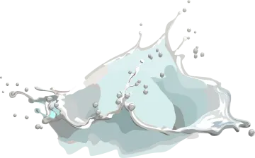 a splash of water on a white background