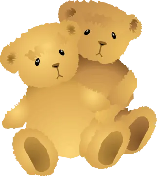 a brown teddy bear sitting on the ground