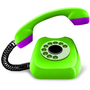 an image of a green phone