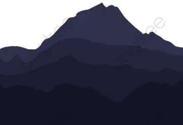a black and white silhouette of a mountain