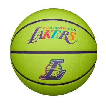 a basketball ball with the los lakers logo on it