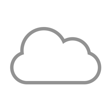 a cloud icon on a white background