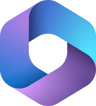 a blue and purple logo with the letter o on it