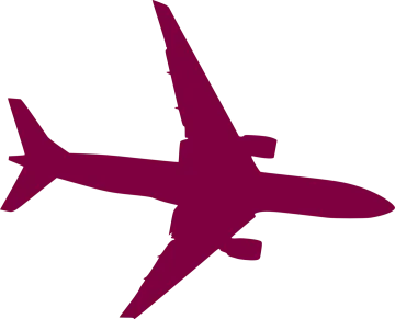 an airplane silhouetted on a white background