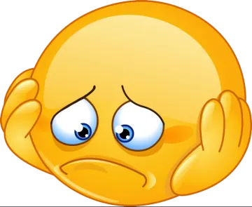 a sad face with blue eyes vector