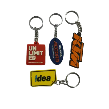 a set of four key chains with different colors