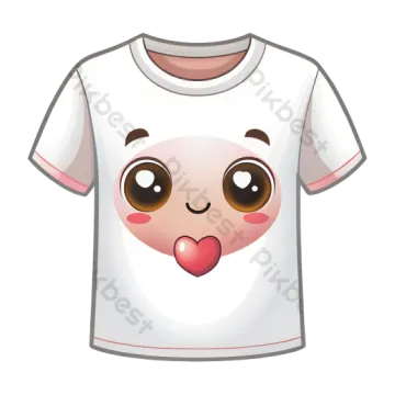 a white t - shirt with a cartoon face on it