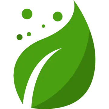 a green leaf with bubbles