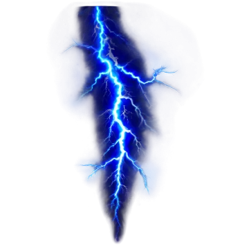 a lightning bolt on a white background