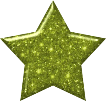 a green glitter star