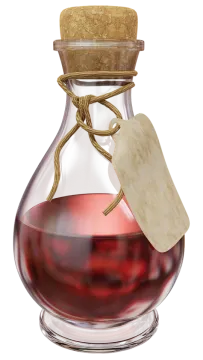 a bottle of red wine with a label on it