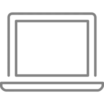 a laptop with a blank screen